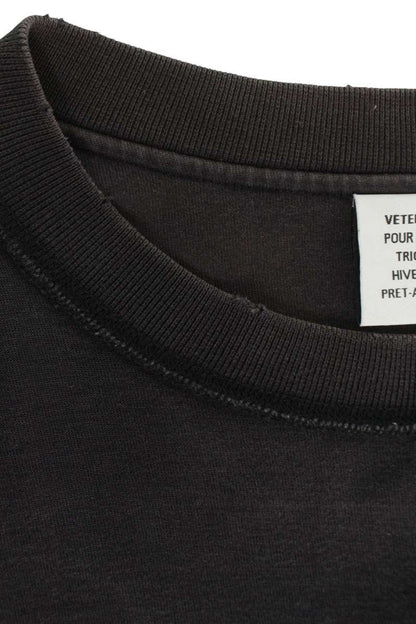 VETEMENTS BFRND Inside Out Long Sleeve Tee Black Size S