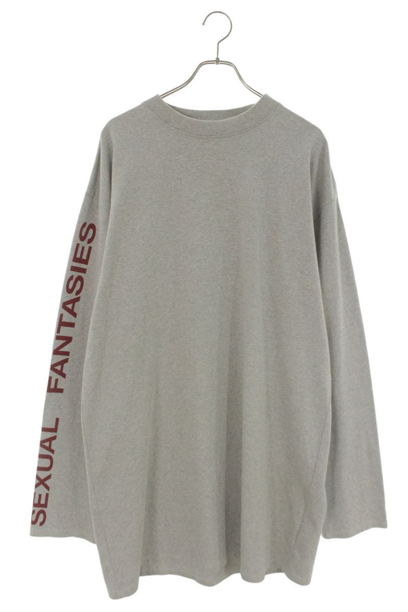 VETEMENTS SEXUAL FANTASIES Print Long Sleeve Tee Gray Size M