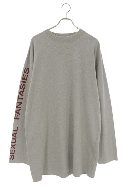 VETEMENTS SEXUAL FANTASIES Print Long Sleeve Tee Gray Size M