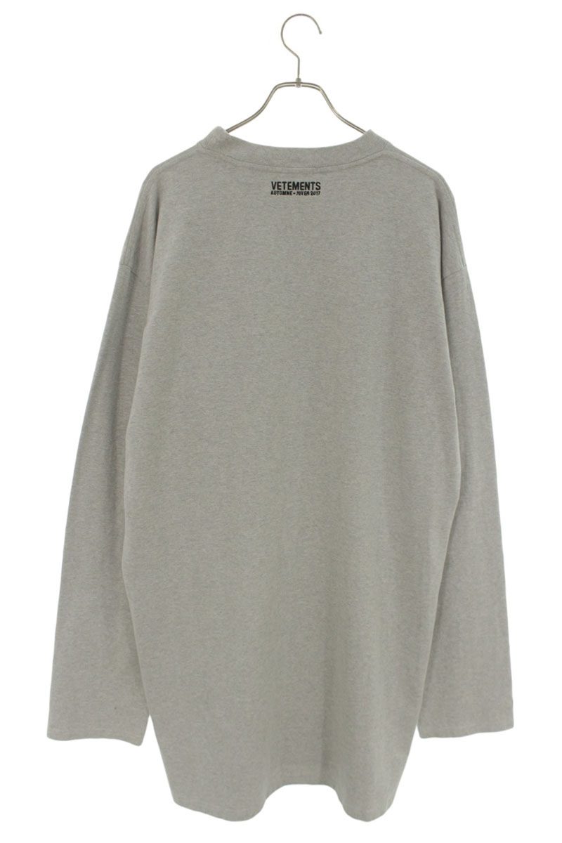 VETEMENTS SEXUAL FANTASIES Print Long Sleeve Tee Gray Size M