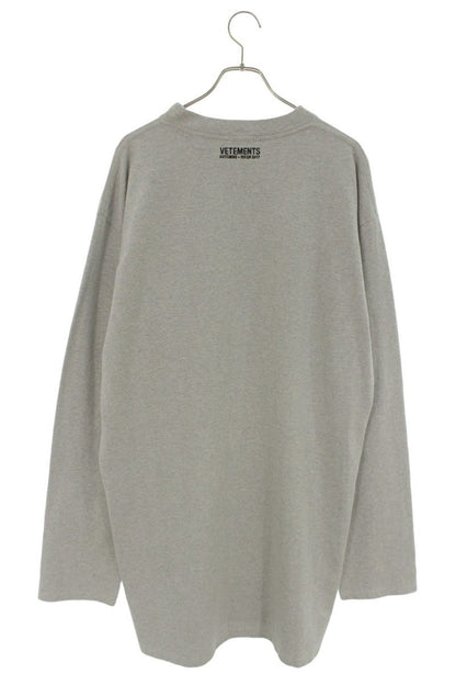 VETEMENTS SEXUAL FANTASIES Print Long Sleeve Tee Gray Size M