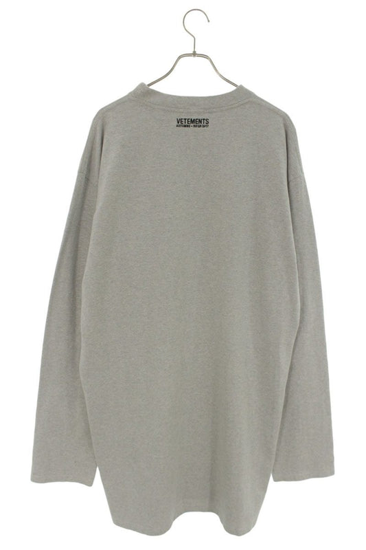 VETEMENTS SEXUAL FANTASIES Print Long Sleeve Tee Gray Size M