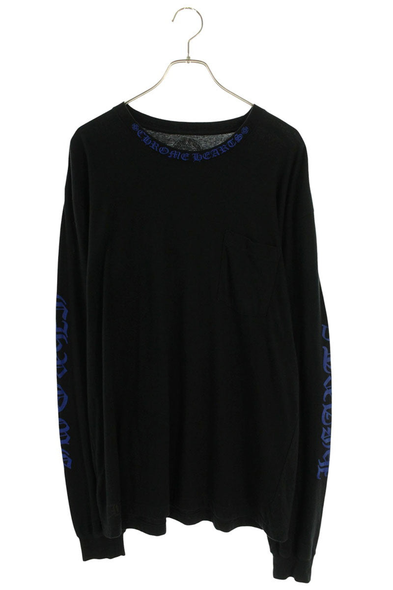 Chrome Hearts Neck & Sleeve Logo Long Sleeve Top Size XL