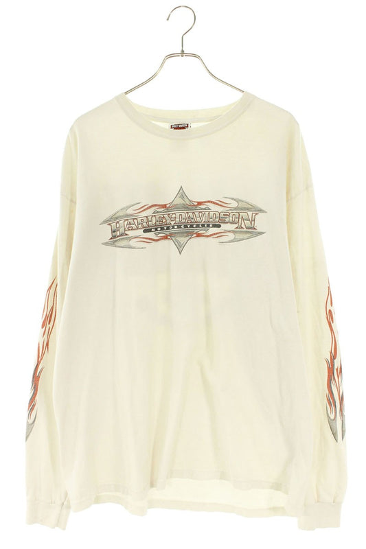 VINTAGE HARLEY DAVIDSON Printed Cotton Long Sleeve Tee Size XL