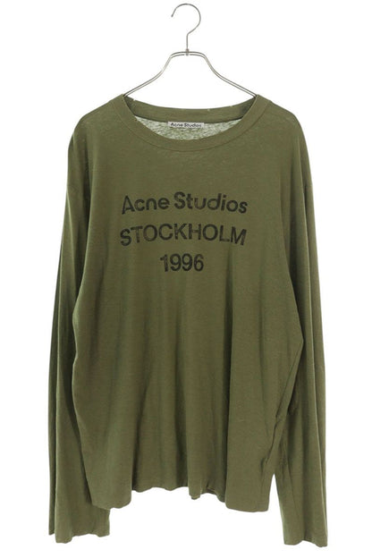 ACNE STUDIOS Logo Print Relaxed Fit Vintage Long Sleeve Top Size S
