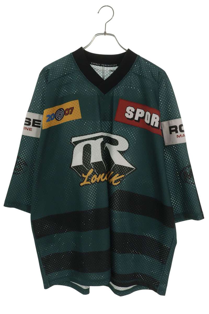 MARTIN ROSE SS26 OVERSIZED HOCKEY TOP Green Size S