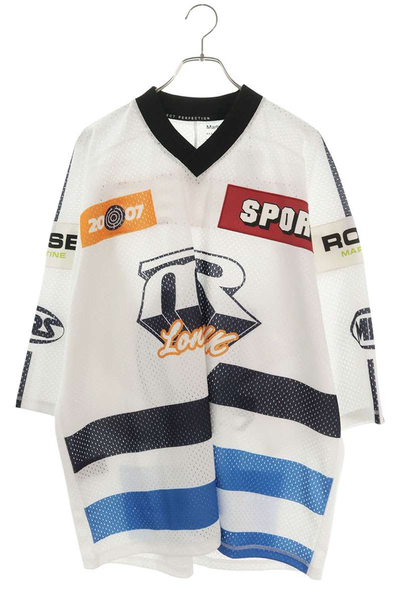 MARTIN ROSE SS26 OVERSIZED HOCKEY TOP White Size S