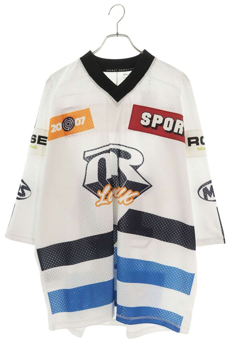MARTIN ROSE 26SS Oversized Hockey Top White Size M