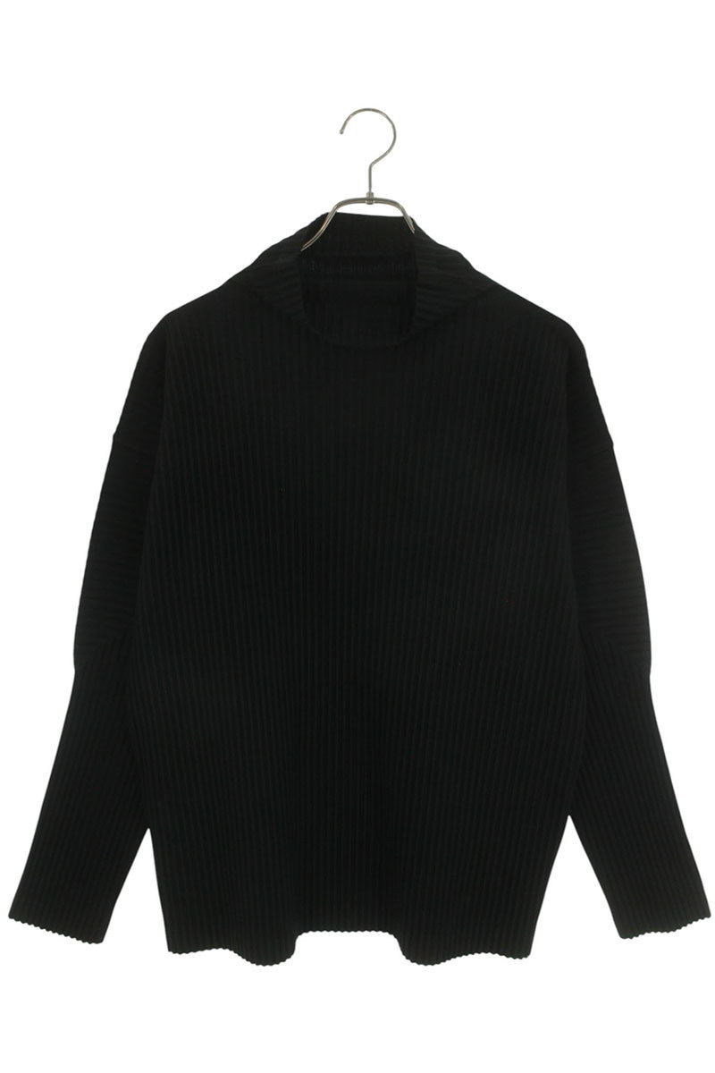 HOMME PLISSE ISSEY MIYAKE Pleated Long Sleeve Top Black Size M