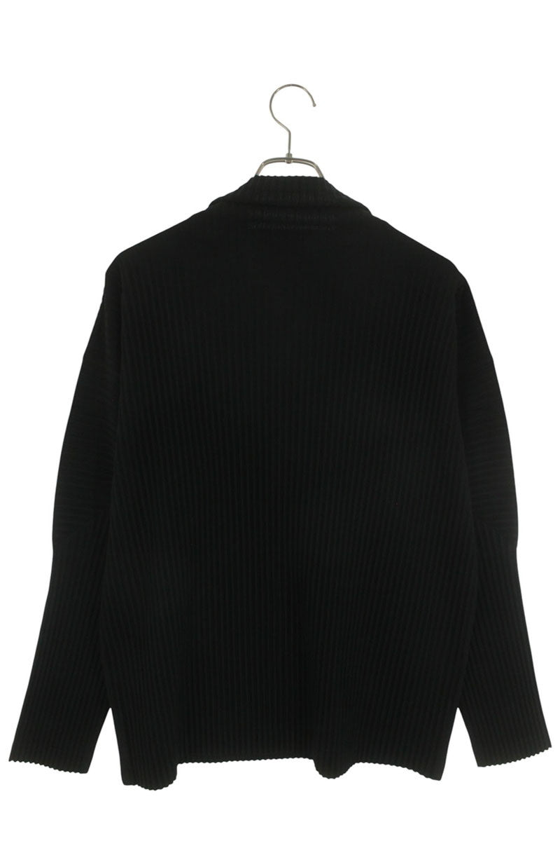 HOMME PLISSE ISSEY MIYAKE Pleated Long Sleeve Top Black Size M