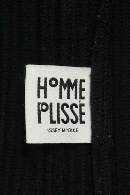HOMME PLISSE ISSEY MIYAKE Pleated Long Sleeve Top Black Size M