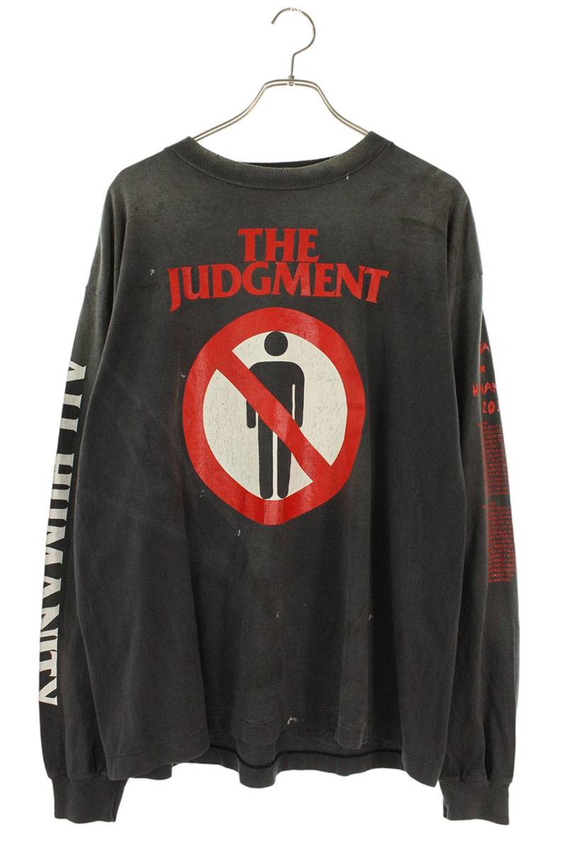 SAINT MICHAEL Vintage Long Sleeve Tee Black Cotton Size L