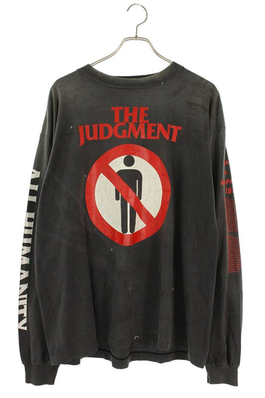 SAINT MICHAEL Vintage Long Sleeve Tee Black Cotton Size L