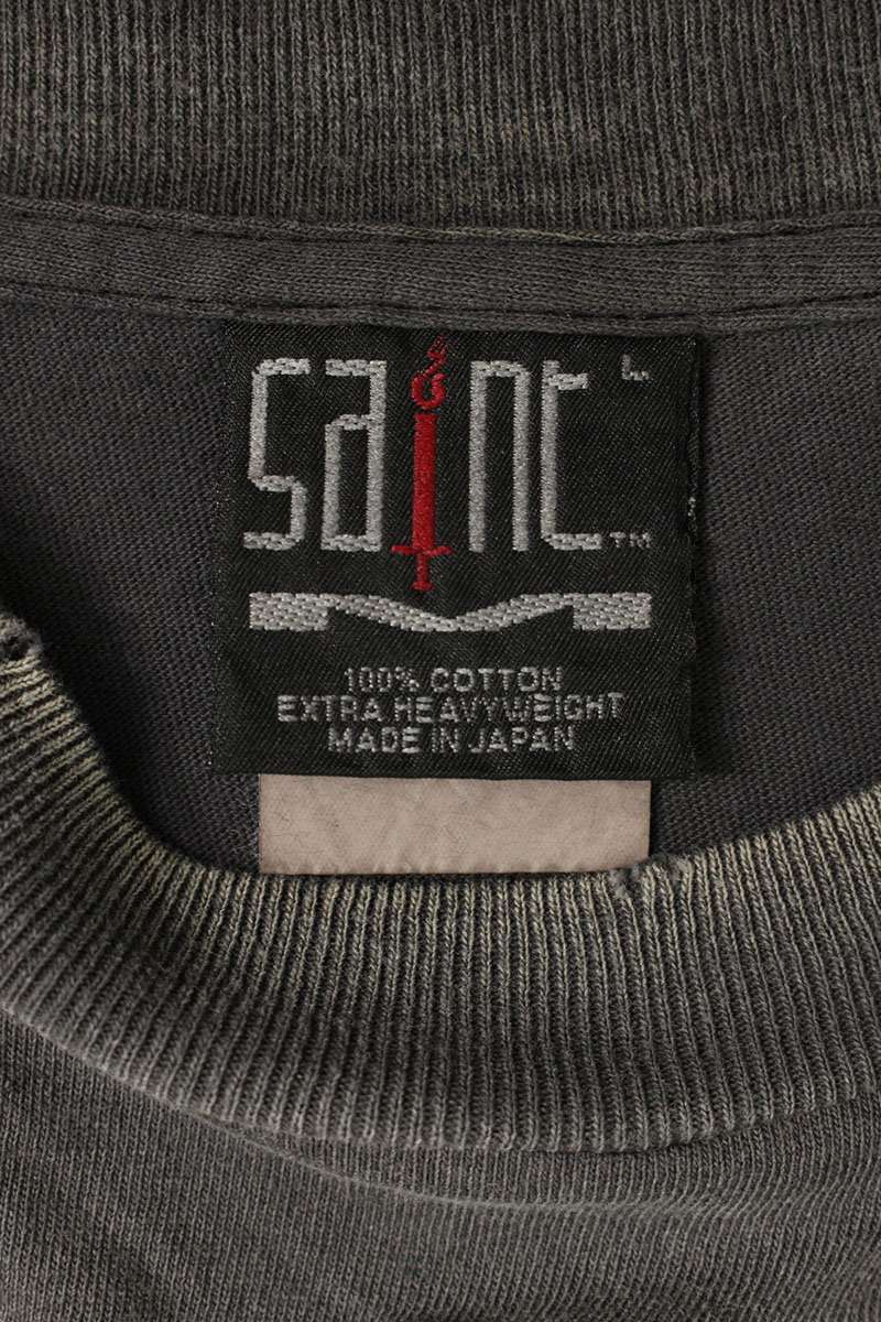 SAINT MICHAEL Vintage Long Sleeve Tee Black Cotton Size L