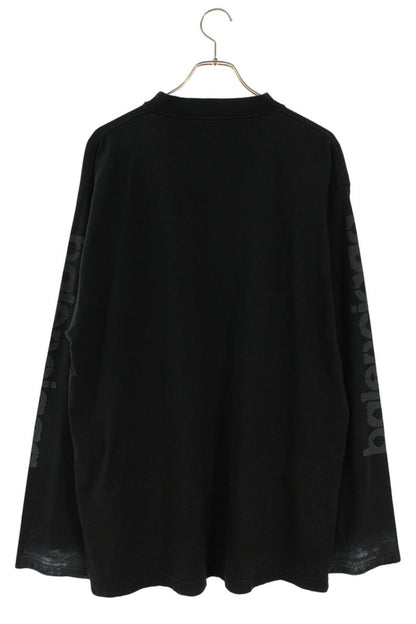 BALENCIAGA Dust Effect Oversized Long Sleeve Tee Size S