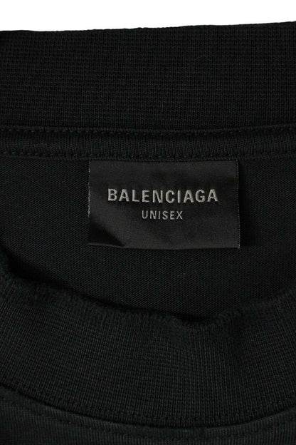 BALENCIAGA Dust Effect Oversized Long Sleeve Tee Size S