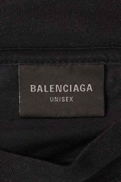 BALENCIAGA Burning Unity Logo Distressed Long Sleeve Size S