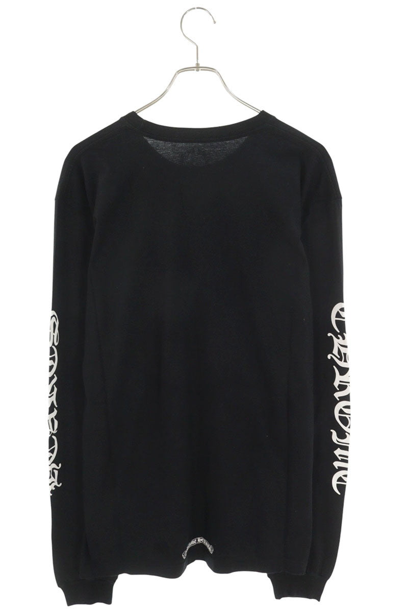 Chrome Hearts Neck Logo Print Long Sleeve Tee Cotton Size XL