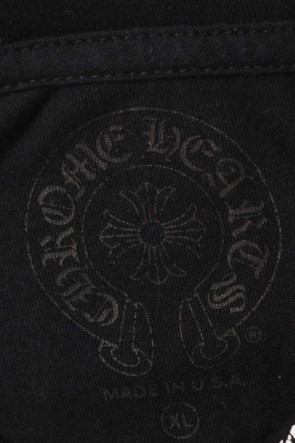 Chrome Hearts Neck Logo Print Long Sleeve Tee Cotton Size XL