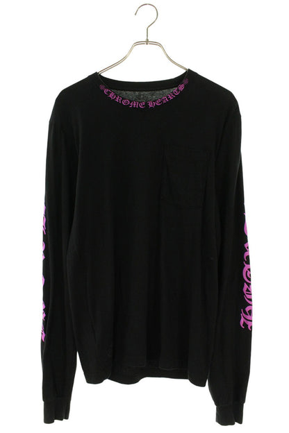 Chrome Hearts Neck Logo Print Long Sleeve Tee Size M