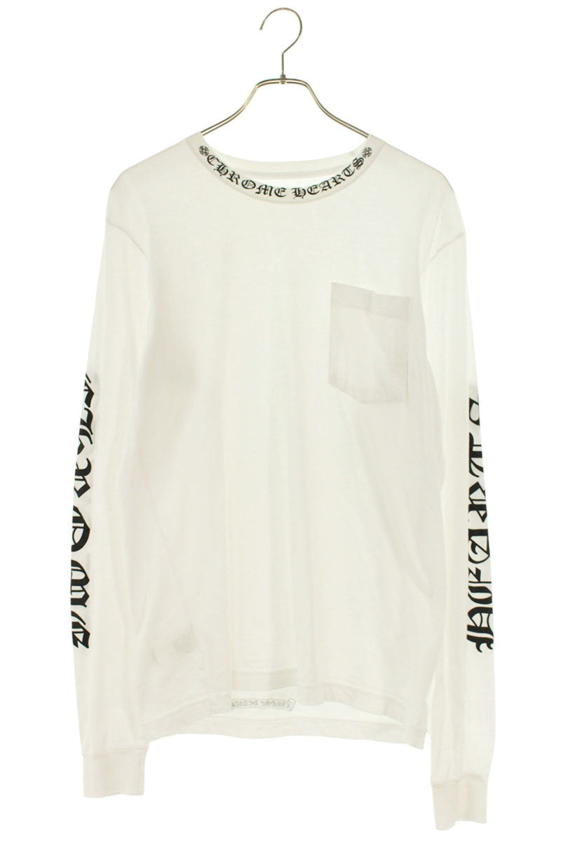 Chrome Hearts Neck Logo Print Long Sleeve Tee Multi Size M