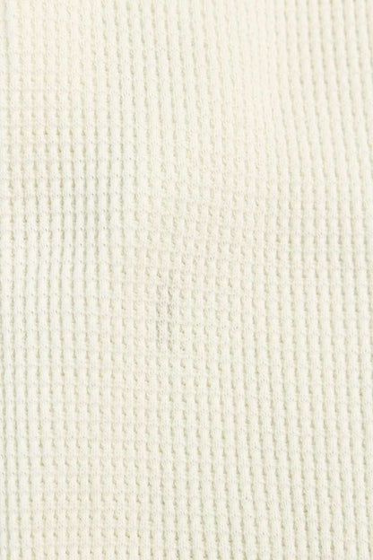 AMIRI BONES Embroidered Logo Waffle Long Sleeve Tee White Size S