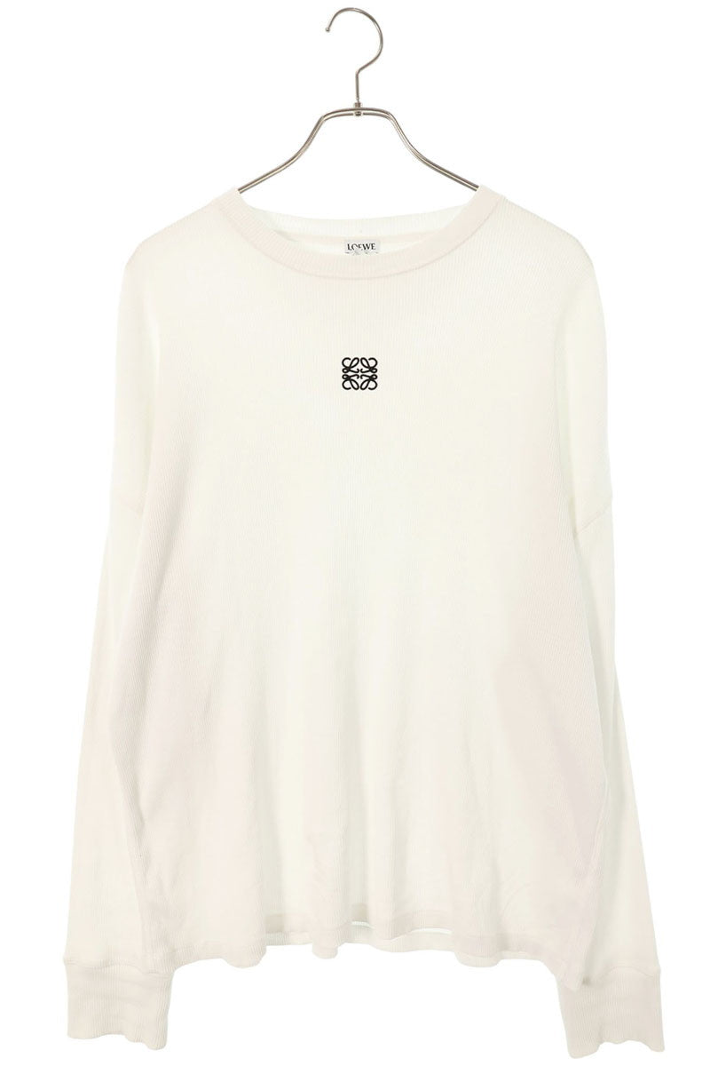 LOEWE Anagram Embroidered Thermal Long Sleeve White Size M