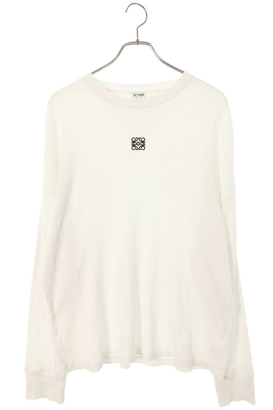 LOEWE Anagram Embroidered Thermal Long Sleeve White Size M