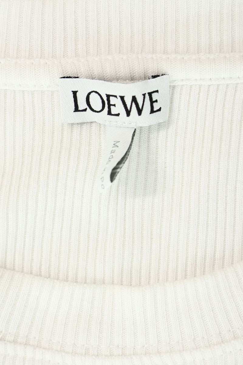 LOEWE Anagram Embroidered Thermal Long Sleeve White Size M