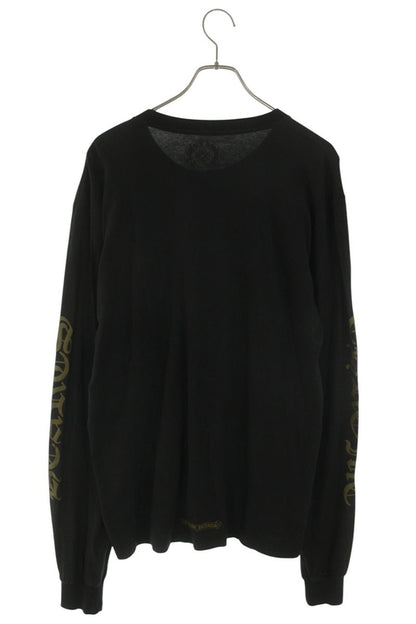 Chrome Hearts Neck Logo Long Sleeve Tee Black/Khaki Size L
