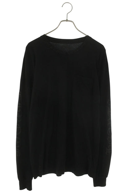 Chrome Hearts Black Neck Logo Cotton Long Sleeve Tee Size L