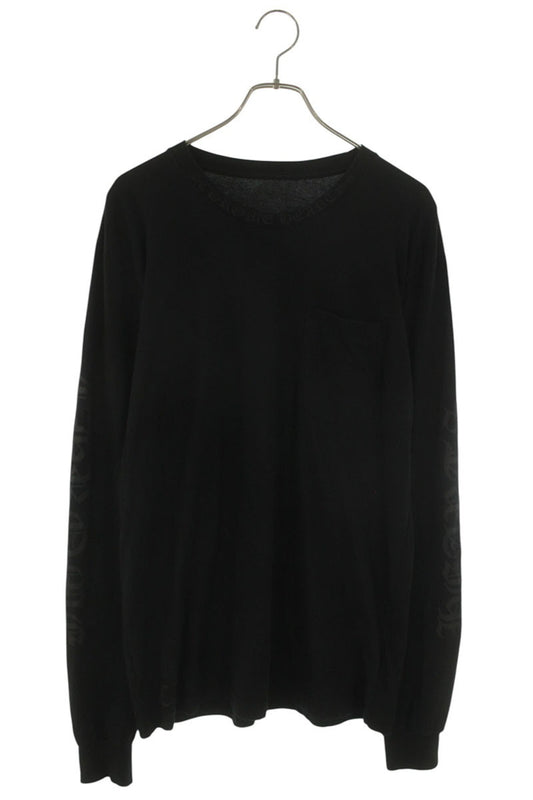 Chrome Hearts Black Neck Logo Cotton Long Sleeve Tee Size L