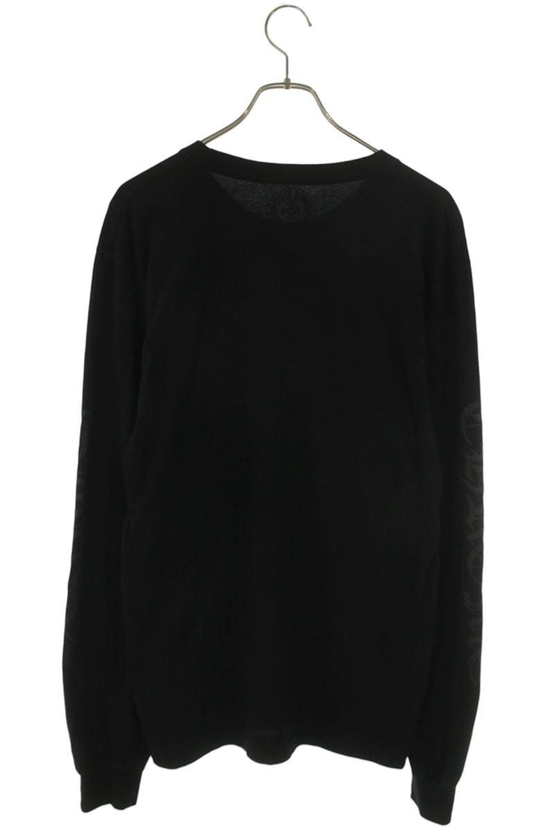 Chrome Hearts Black Neck Logo Cotton Long Sleeve Tee Size L