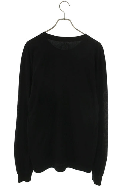 Chrome Hearts Black Neck Logo Cotton Long Sleeve Tee Size L