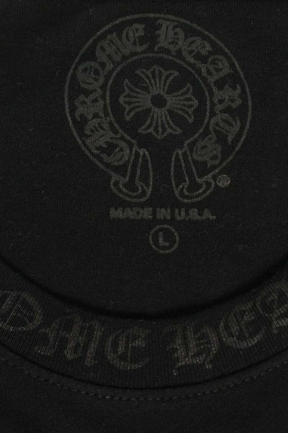 Chrome Hearts Black Neck Logo Cotton Long Sleeve Tee Size L