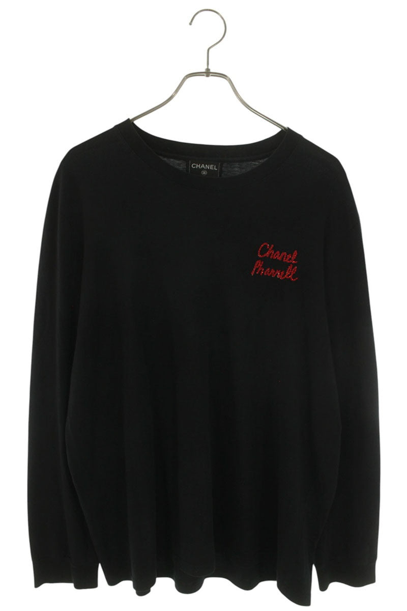 CHANEL x Pharrell Sequin Back Print Long Black Size XL