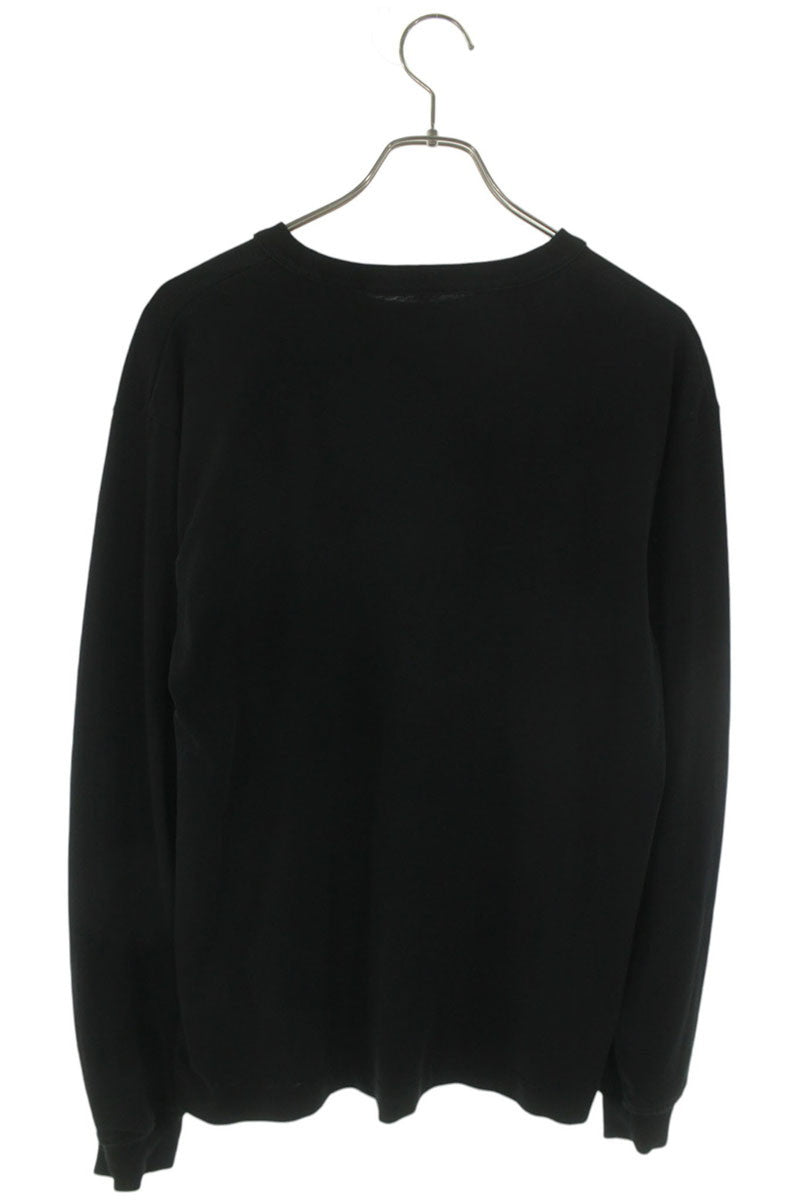 ALEXANDER WANG Logo Print Long Sleeve Black Cotton Size S