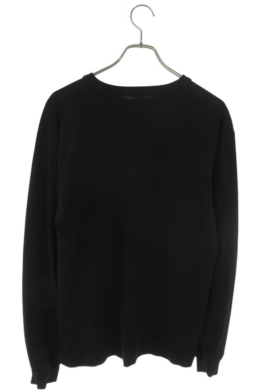 ALEXANDER WANG Logo Print Long Sleeve Black Cotton Size S