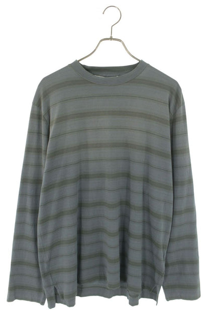 OUR LEGACY Blue Stripe Cotton Long Sleeve T-Shirt Size M