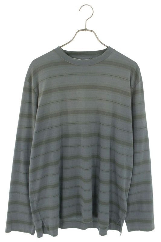 OUR LEGACY Blue Stripe Cotton Long Sleeve T-Shirt Size M