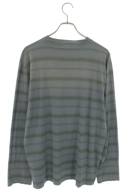 OUR LEGACY Blue Stripe Cotton Long Sleeve T-Shirt Size M