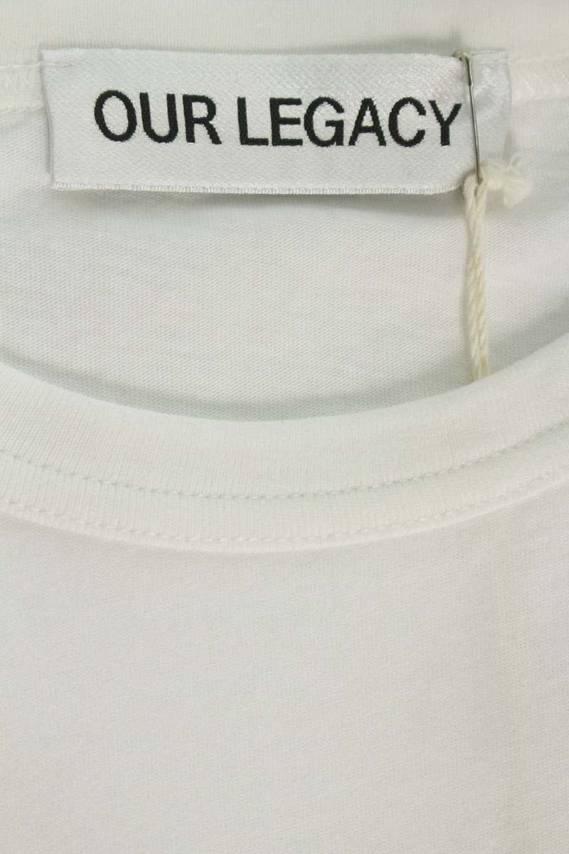 OUR LEGACY 26SS Cotton Graphic Long Sleeve T-Shirt White Size L