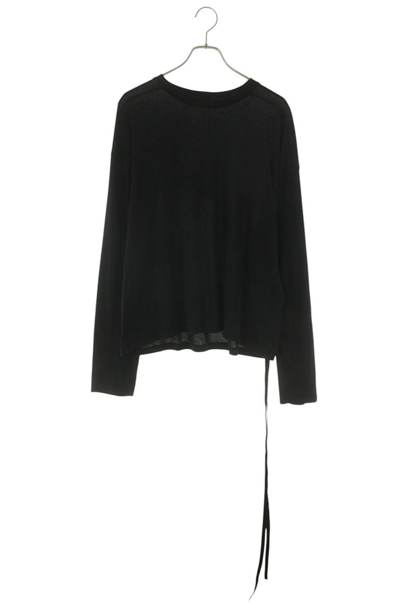 ANN DEMEULEMEESTER 26SS Back Print Long Sleeve Black Size M