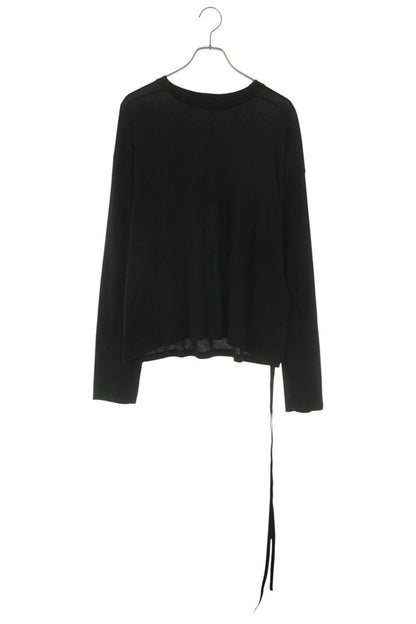 ANN DEMEULEMEESTER 26SS Back Print Long Sleeve Black Size M