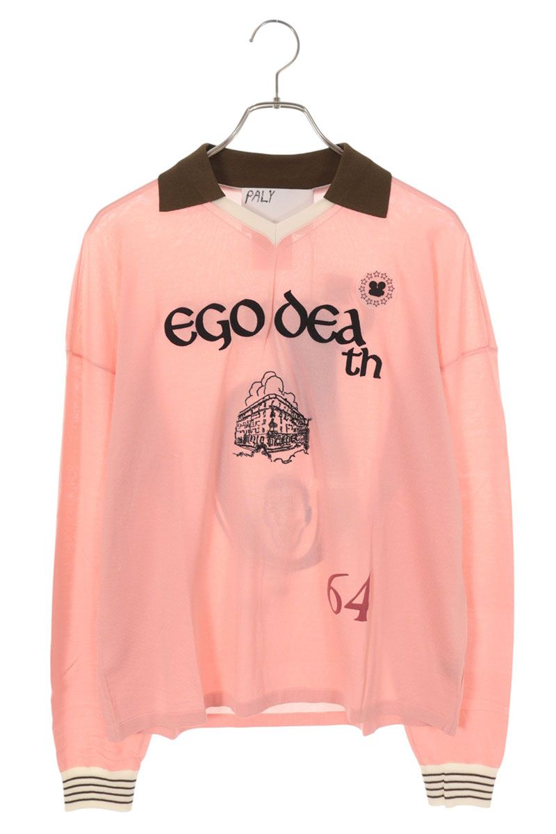 Paly Hollywood 26SS Football Polo Long Sleeve Pink Size S