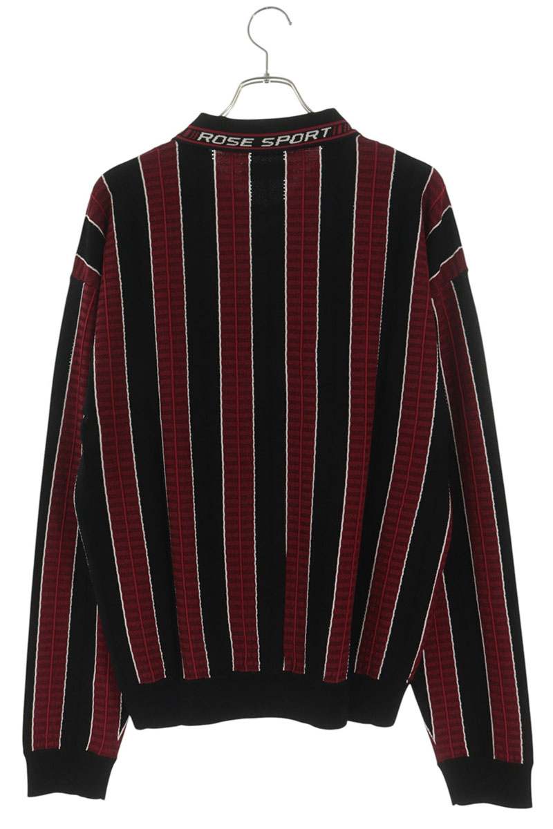 MARTIN ROSE 26SS Logo Stripe Long Sleeve Polo Multi Rayon Size L