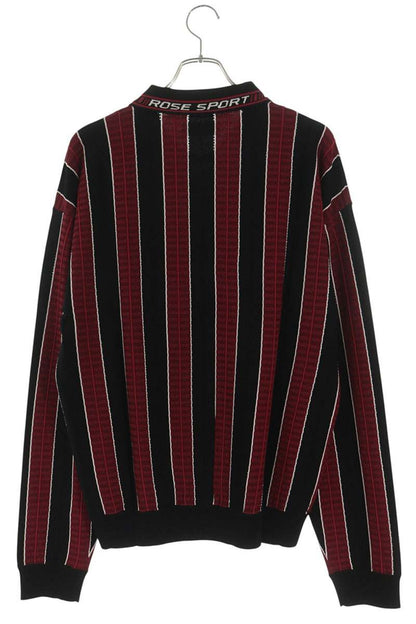 MARTIN ROSE 26SS Logo Stripe Long Sleeve Polo Multi Rayon Size M