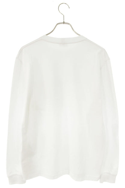 CELINE 26SS Triomphe Embroidered Long Sleeve Tee White Size S