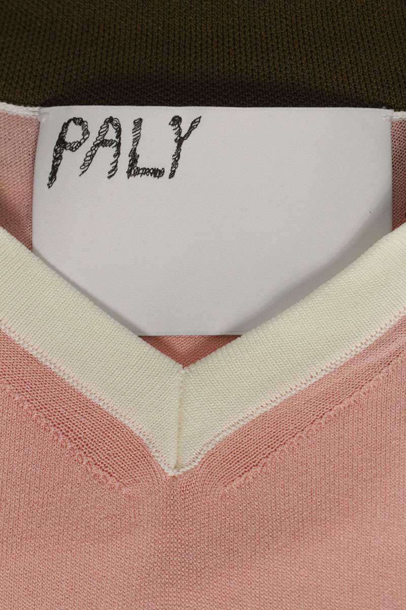 Paly Hollywood 26SS Football Long Sleeve Polo Pink Viscose Size S