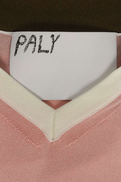 Paly Hollywood 26SS Football Long Sleeve Polo Pink Viscose Size S